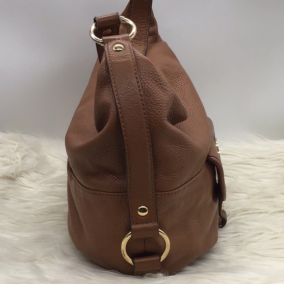 Michael Kors Brown Pebble Leather HOBO Shoulder Bag - Picture 7 of 16
